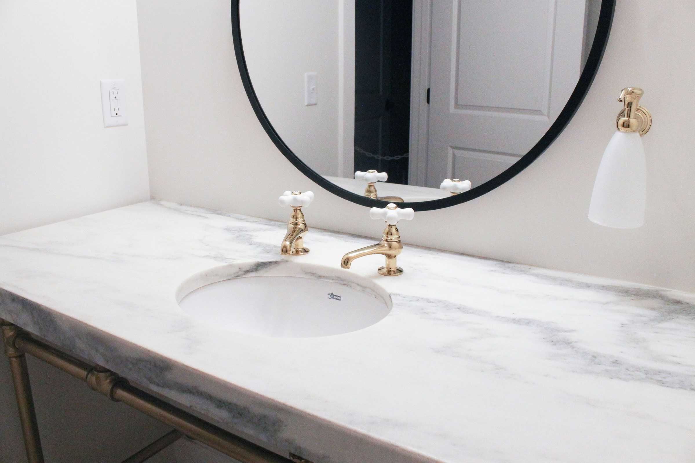 Marble bathroom sink